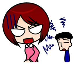 sticker of the working adult woman sticker #4509480