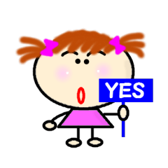 Girl sticker Lettered