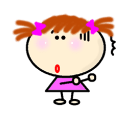 Girl sticker Lettered sticker #4509488