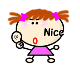 Girl sticker Lettered sticker #4509490