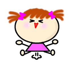 Girl sticker Lettered sticker #4509493