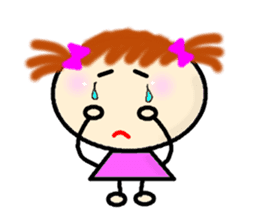 Girl sticker Lettered sticker #4509494