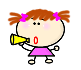 Girl sticker Lettered sticker #4509495