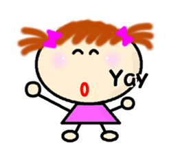 Girl sticker Lettered sticker #4509497