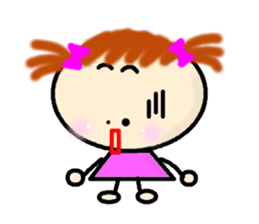 Girl sticker Lettered sticker #4509500