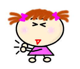 Girl sticker Lettered sticker #4509501