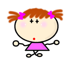 Girl sticker Lettered sticker #4509502