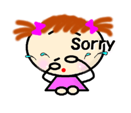 Girl sticker Lettered sticker #4509503