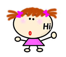 Girl sticker Lettered sticker #4509504