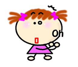 Girl sticker Lettered sticker #4509506