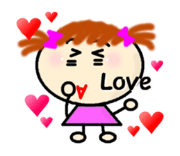 Girl sticker Lettered sticker #4509507