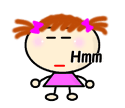 Girl sticker Lettered sticker #4509508