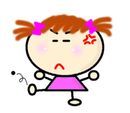 Girl sticker Lettered sticker #4509509