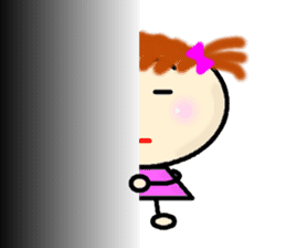 Girl sticker Lettered sticker #4509510