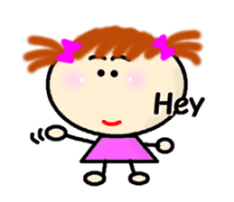 Girl sticker Lettered sticker #4509511