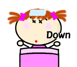 Girl sticker Lettered sticker #4509513