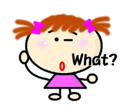 Girl sticker Lettered sticker #4509514