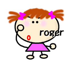 Girl sticker Lettered sticker #4509516