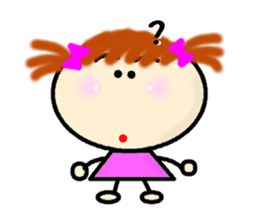 Girl sticker Lettered sticker #4509517