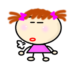 Girl sticker Lettered sticker #4509518