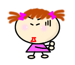 Girl sticker Lettered sticker #4509519