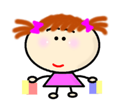 Girl sticker Lettered sticker #4509520