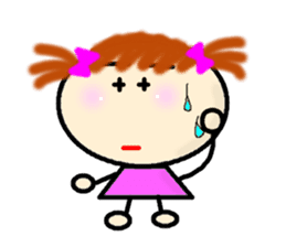 Girl sticker Lettered sticker #4509522