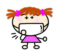 Girl sticker Lettered sticker #4509523