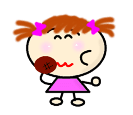 Girl sticker Lettered sticker #4509524