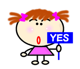 Girl sticker Lettered sticker #4509526