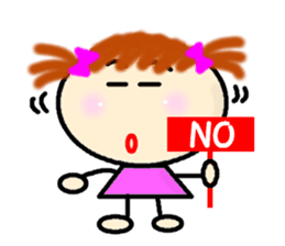 Girl sticker Lettered sticker #4509527