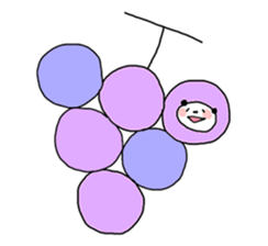 coloful furuit panda sticker #4511156