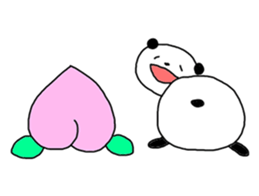 coloful furuit panda sticker #4511165