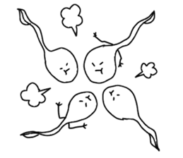 white tadpoles sticker #4511584