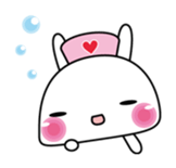 The rabbit which does its best. sticker #4511687