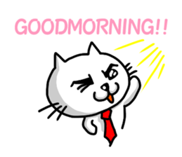 dandy white cat sticker #4512739