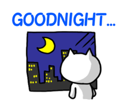 dandy white cat sticker #4512740