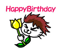 dandy white cat sticker #4512744