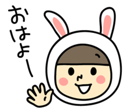 Sticker of love rabbit girl sticker #4513368