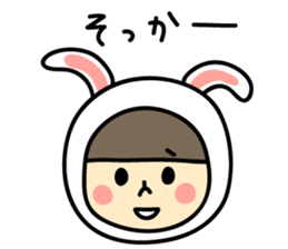 Sticker of love rabbit girl sticker #4513373