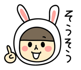 Sticker of love rabbit girl sticker #4513382