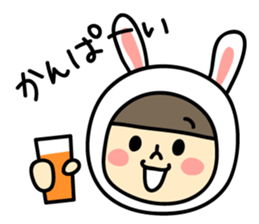 Sticker of love rabbit girl sticker #4513383