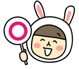 Sticker of love rabbit girl sticker #4513386