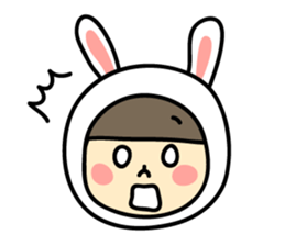 Sticker of love rabbit girl sticker #4513392