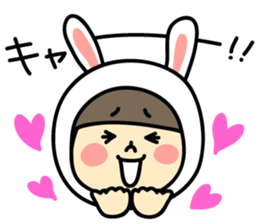 Sticker of love rabbit girl sticker #4513396