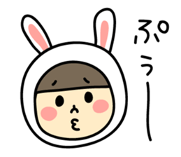 Sticker of love rabbit girl sticker #4513404