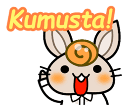 Cute Rabbit wearing Baron Tagalog sticker #4513408