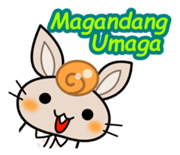 Cute Rabbit wearing Baron Tagalog sticker #4513409