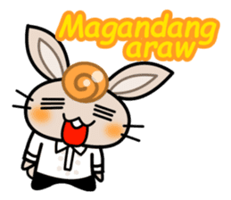 Cute Rabbit wearing Baron Tagalog sticker #4513410