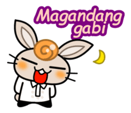 Cute Rabbit wearing Baron Tagalog sticker #4513411